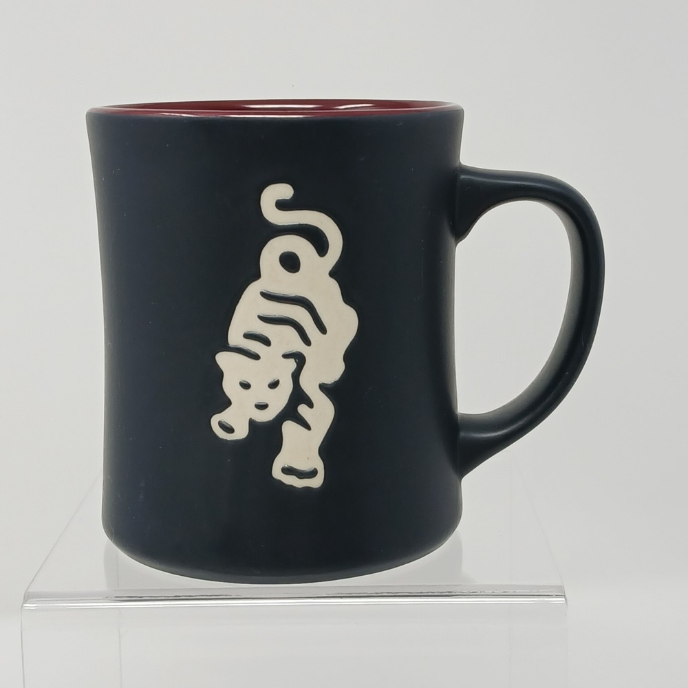 Starbucks Coffee Mug Sumatra Tiger Black Bone China 16 oz 2012 Burgundy Interior